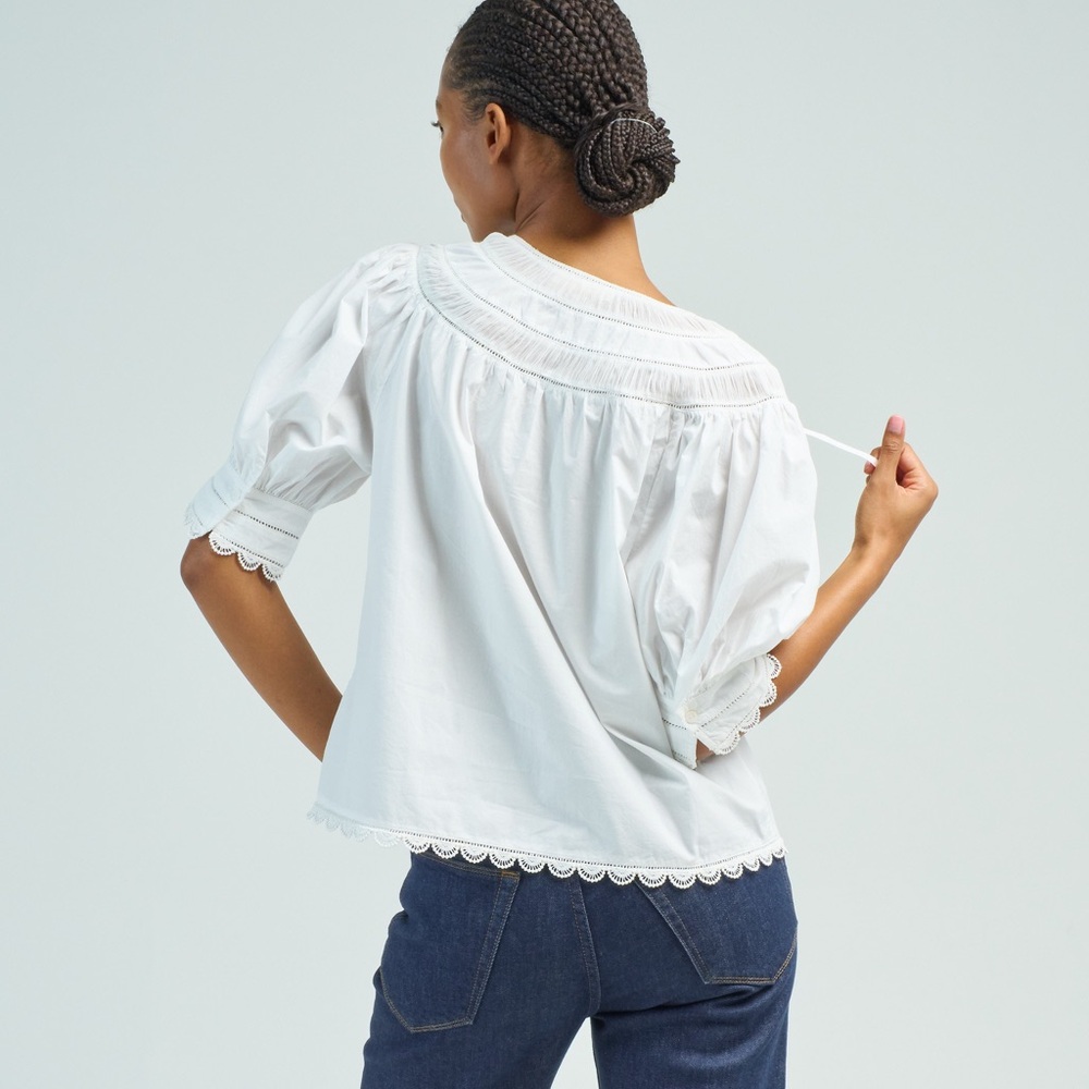 BNWT Ulla Johnson Dylan Top in Cowrie - Picture 5 of 9